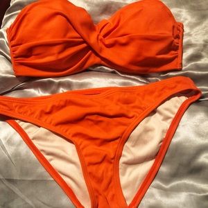 Victoria’s Secret Bandeau Top Bikini- CORAL COLOR